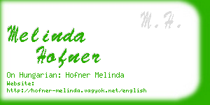 melinda hofner business card